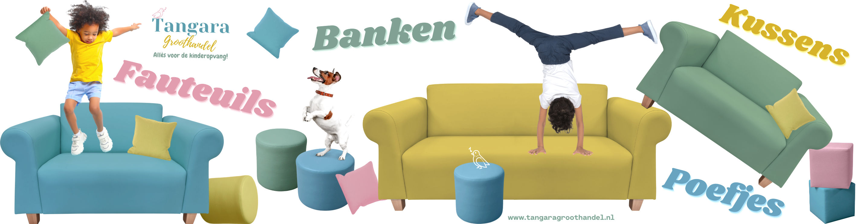 Banken Poefjes Fauteuils Kussens