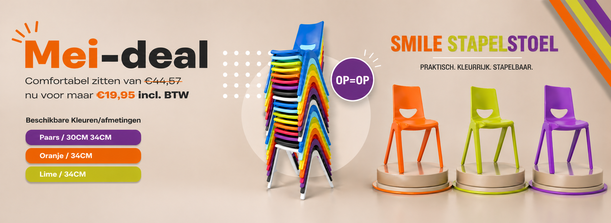 Smile stoelen ACTIE