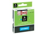 Tape Dymo 45015 12mm rood/wit