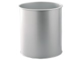 Prullenbak rond recht zilvermetallic 15l