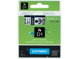 Tape Dymo 43610 6mm zwart/transparant