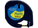 Tape Dymo Letra Tag 91202 12mm zwart/gl