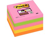 Notitieblok Super Sticky 76x76mm neon/p5