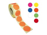 Etiket rond 40mm oranje neon/rl 500