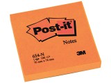 Notitieblok Post-It 76x76mm neon or/pk 6