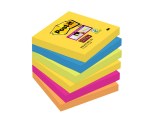 Notitieblok Super Sticky 76x76 neon/pk6