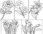 Borduurkaarten serie 695 - bloemen