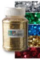 Glitter 1mm pot 400g zilver