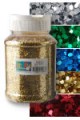 Glitter 1mm pot 400g goud