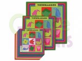 Vouwkartons 105 gr 12 x 12 cm 40 vel 5 kleuren