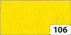 Crepepapier 50 cm x 2,5 m a 10 vouw geel