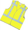 Veiligheidsvest met reflectiestrepen geel