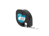 Tape Dymo Letra Tag 91201 12mm zwart/wit